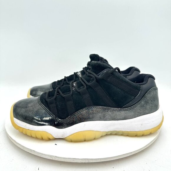 Nike Air Jordan 11 Retro Low Youth Size 7Y Women 8.5 528896-010 Baron Black Shoe - Picture 1 of 11